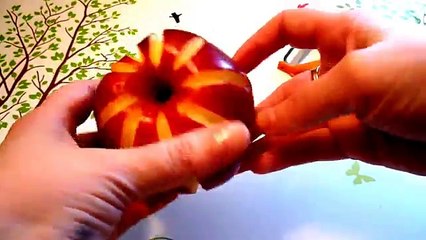 How to quickly cut and serve an apple Как красиво нарезать яблоко