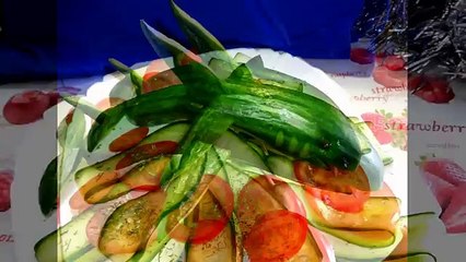 Акула из огурчика! Карвинг огурца! Shark cucumber! Carving cucumber!