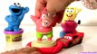 Spongebob Patrick Play Doh Stampers with Cookie Monster & Lightning McQueen Disney Pixar cars toys