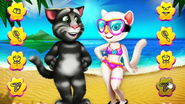 Новые мультфильмы 2016#Игры Моя Говорящая Анжела загорает на пляже