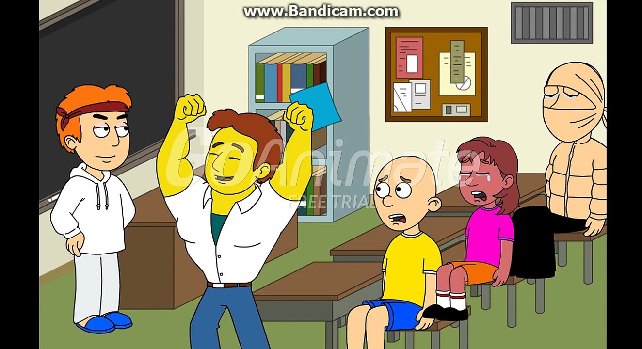 Caillou gets in dead meat/grounded. (warning earrape and bad words)