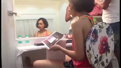 Angry KANGANA RANAUT leaked video on set