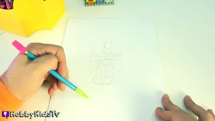 Draw Batman with HobbyDad! Quick + Easy w/ DC Crayola by HobbyKidsTV