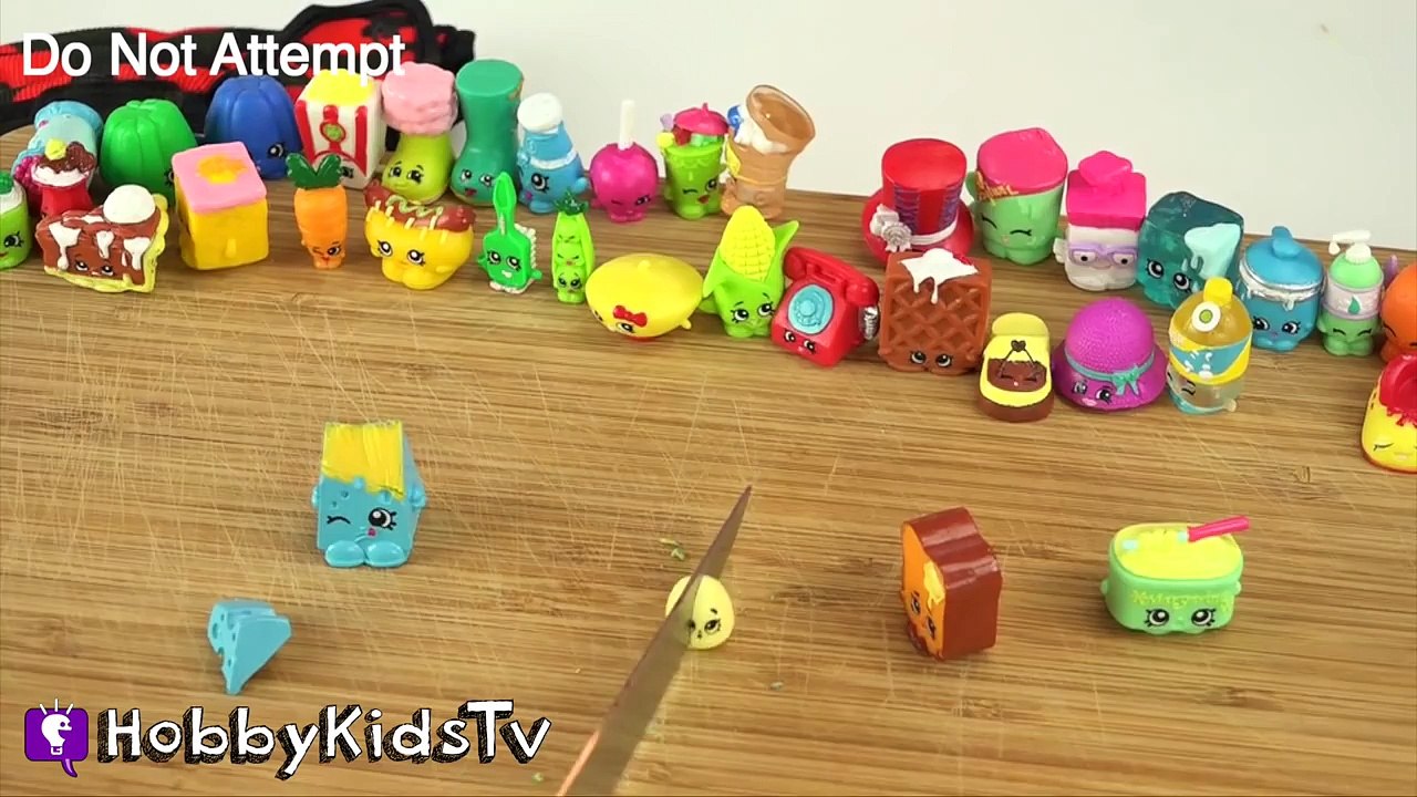 Whats Inside Shopkins? Cut Open + Surprise Toys! Science Lab Fun by HobbyKidsTV