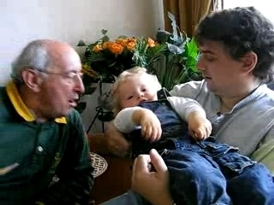 Avec tonton Philippe et papi