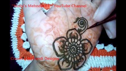 Beautiful Front Hand Arabic Henna Mehndi Design Tutorial