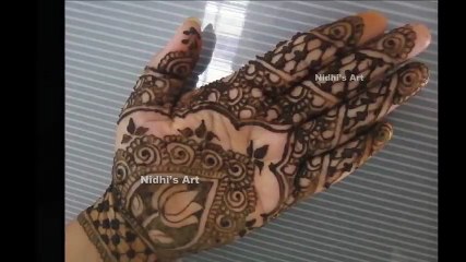 Beautiful Front Hand Traditional Wedding Special Lotus Henna Mehndi Design Tutorial