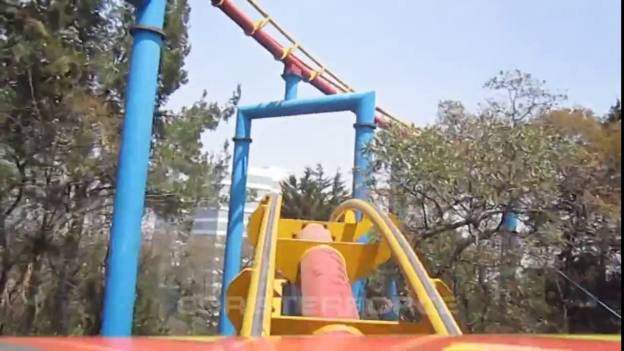 Superman el Último Escape front seat on-ride HD POV Six Flags México