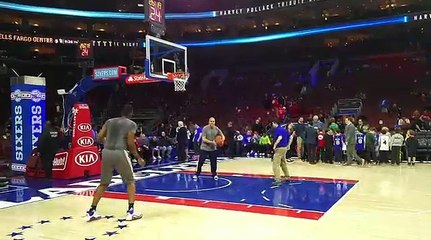 Joel Embiid - Entraînement aux tirs - 2 mars 2016
