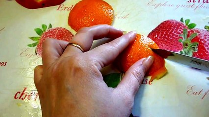 Птица из апельсина! Украшения из фруктов. Decoration of orange. Carving orange
