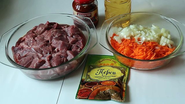 Вкусная мясная подлива из говядины в мультиварке Редмонд, тушеное мясо в томатном соусе