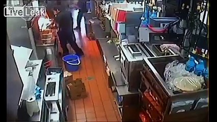 McDonald's worker falls into boiling oil