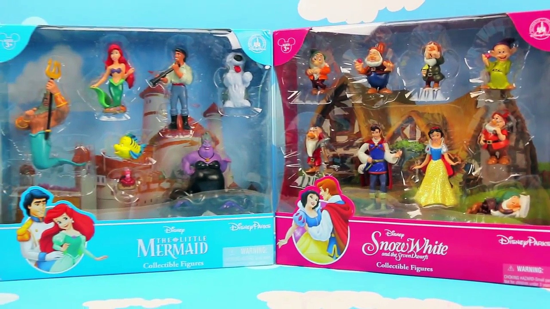 Full Sets Little Mermaid and Snow White and the Seven Dwarfs Small Doll  Figures. DisneyToysFan – Видео Dailymotion