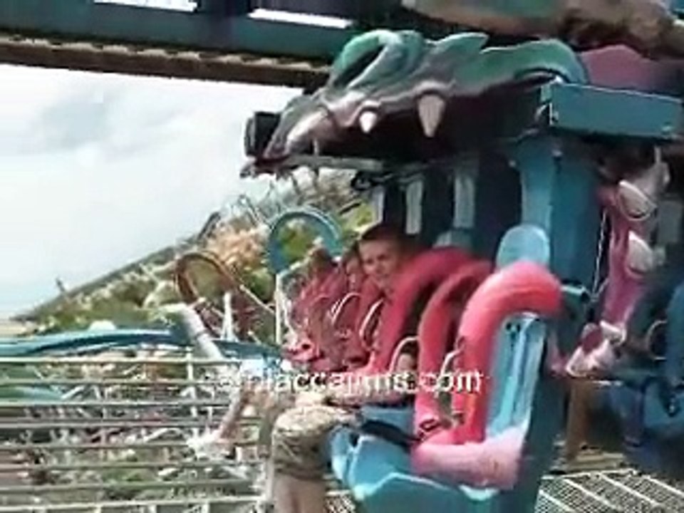 Dueling Dragons Fire POV Roller Coaster Universal Studios Front Row