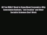 Download All You REALLY Need to Know About Economics-Why Government Bailouts Job Creation and