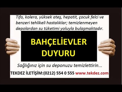 Bahçelievler İstanbul su deposu temizliği ve izolasyonu TEKDEZ