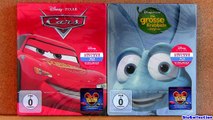 Pixar Cars steelbook blu-ray and Bugs Life blu ray unboxing review Disney