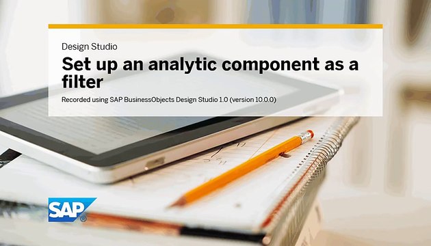 Set up an analytic component as a filter SAP BusinessObjects Design Studio 1.0
