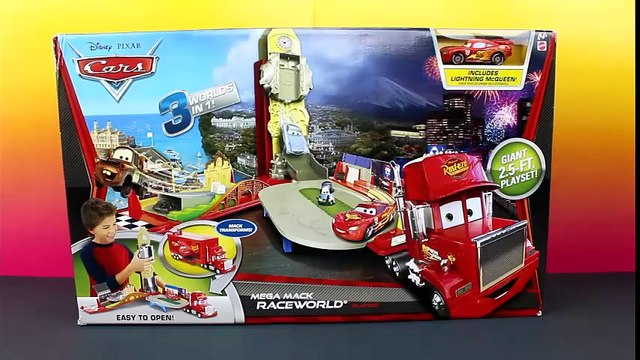 Disney Pixar Cars 2 Mega Mack Raceworld Playset includes Disney Cars Lightning McQueen