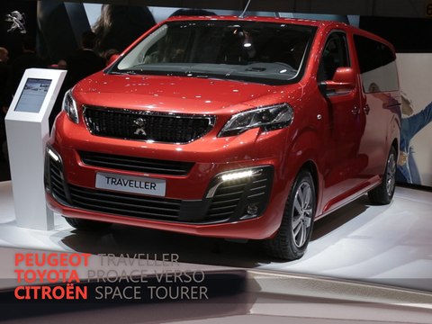 Citroën Space Tourer, Peugeot Traveller et Toyota ProAce Verso en direct du salon de Genève 2016