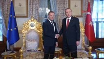 Cumhurbaşkanı Erdoğan, AB Konseyi Başkanı Donald Tusk ile Görüştü