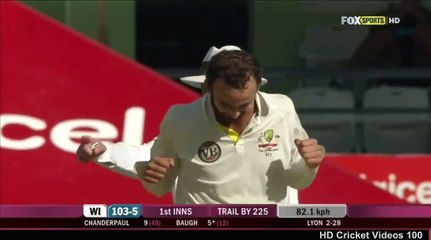 Nathan Lyon 4 wickets for 69 vs west indies 3rd Test 2012 HD