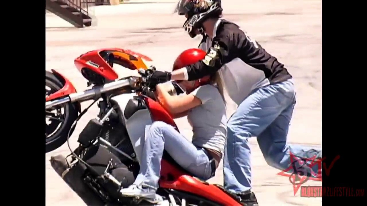 Bravest Stunt Girl On Bike  Crazy Girl Video - YouTube
