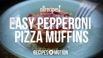 Back to School Recipes - How to Make Easy Pepperoni Pizza Muffins