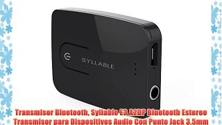 Transmisor Bluetooth Syllable E3 A2DP Bluetooth Estereo Transmisor para Dispositivos Audio