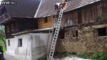 Quand les travaux sur le toit tournent mal!