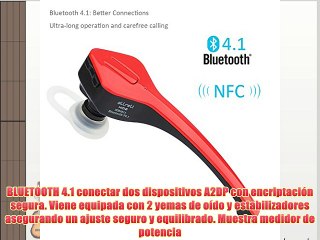 aLLreli HD2 Bluetooth 4.1 NFC estéreo Headset / Auriculares inalámbricos - Rojo