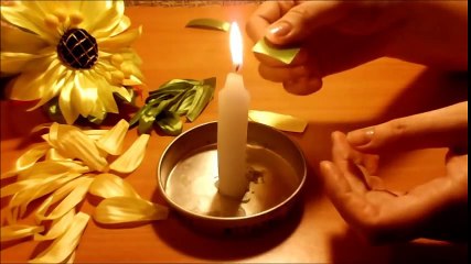 Подсолнух Канзаши  flower Кanzashi Sunflower  Мастер класс master class