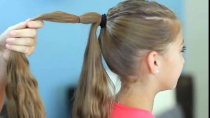 Оригинальная коса перевернутые сердца