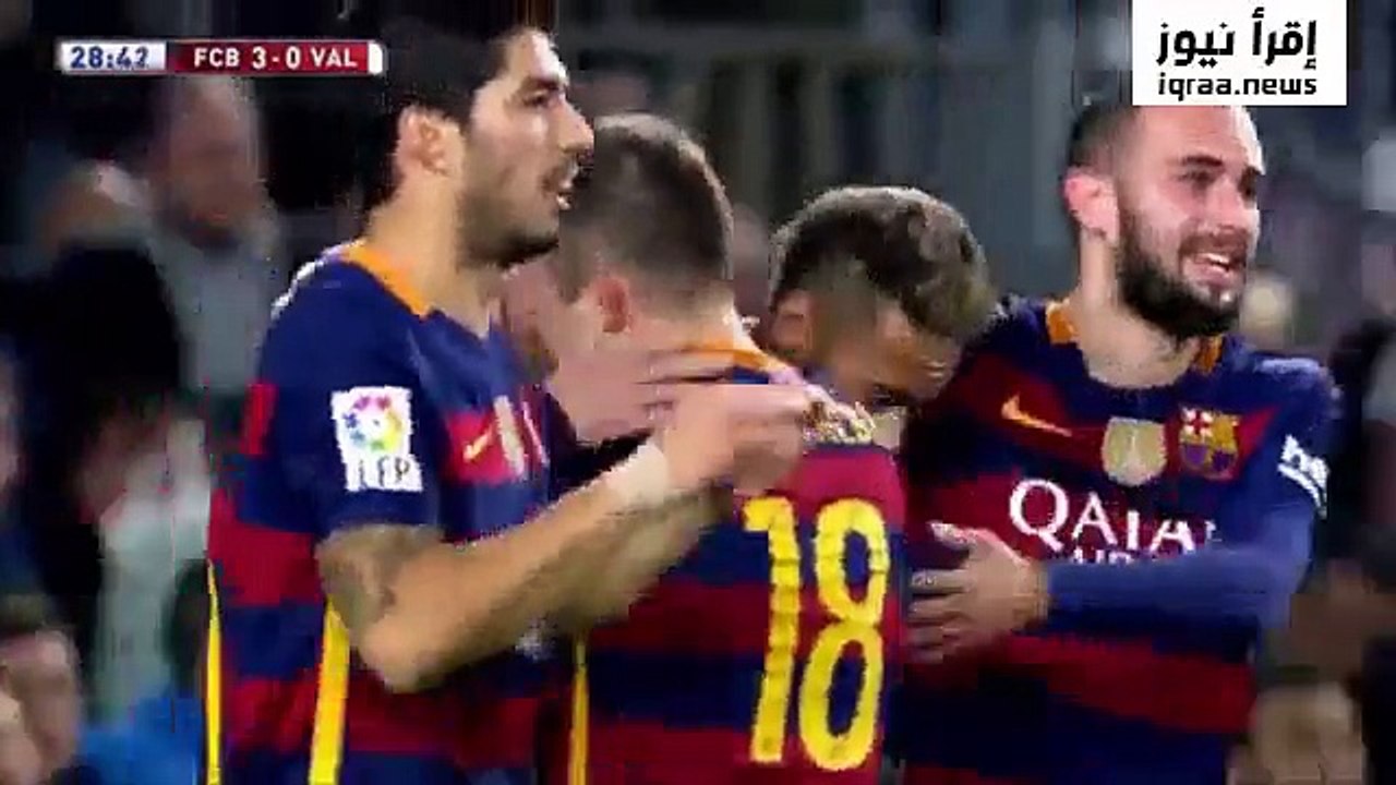 اهداف مباراة برشلونه فالنسيا 7-0 الاربعاء 3-2-2...