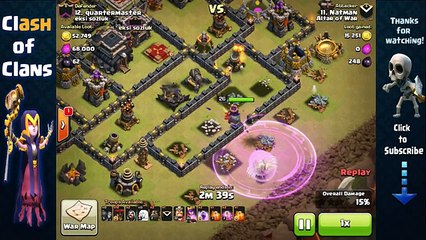 NEW TH9 3 Star Attack Strategy- HoLaLoon Hero Walk - Clash of Cl