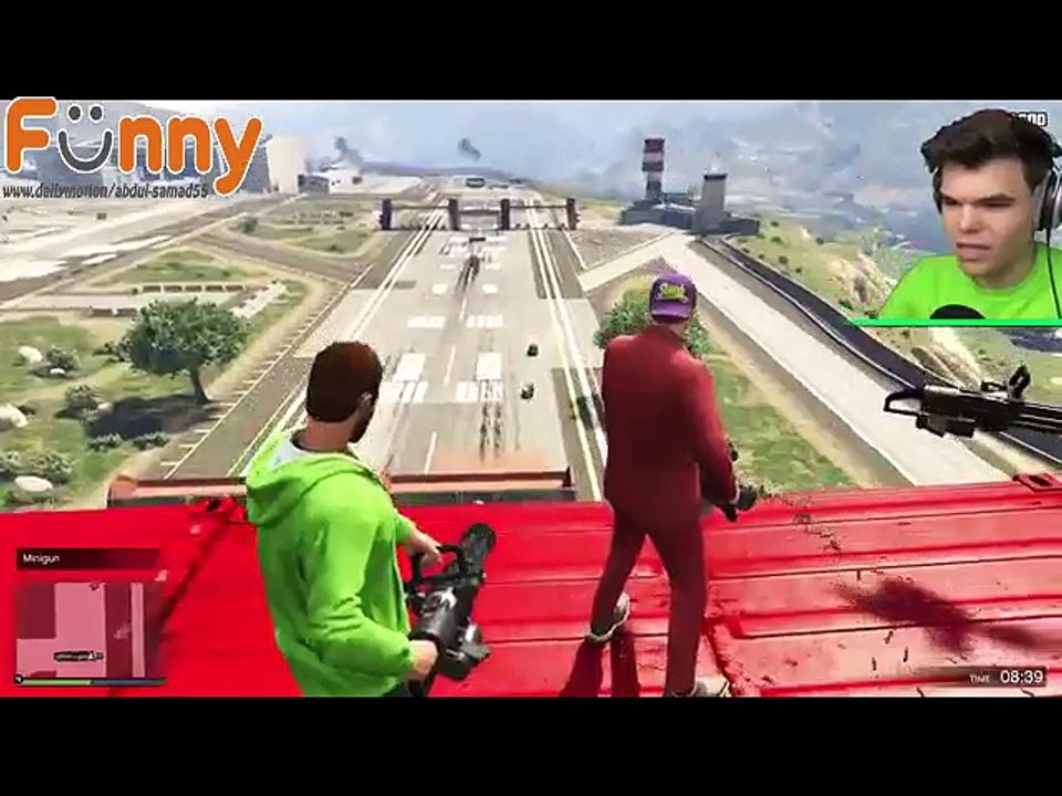 HIT THE FLOATING BASE! (GTA 5 Funny Moments) - part 3