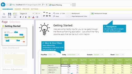 Kepion Dashboard Planning and Reporting