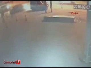 Polise, böyle çarpıp kaçtı