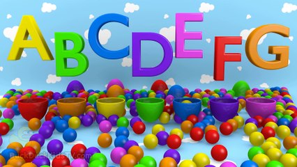 Learn ABC for Toddlers with 3D Surprise Eggs Alphabet Lesson A to G for Kids Babies [DuckDuckKidsTV]