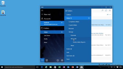 008 Pinning email folders to the start screen