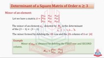 Determinant of a matrix & Determinant of a square matrix