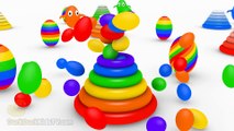 Learn Colors for Toddlers 3D Rainbow Donut Mountain Surprise Eggs Ball Show for Kids DuckDuckKidsTV