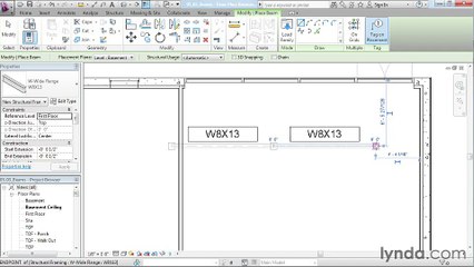 05 03. Adding beams - House in Revit Architecture