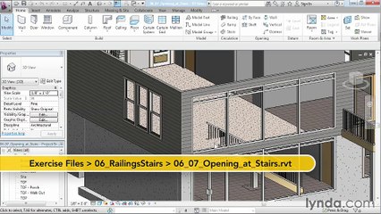 06 07. Inserting a floor opening for the stairs - House in Revit Architecture