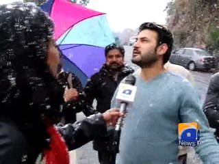 Margalla hills receive snowfall after decade