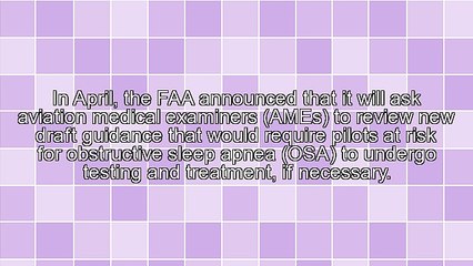 FAA Revises Sleep Apnea Guidance