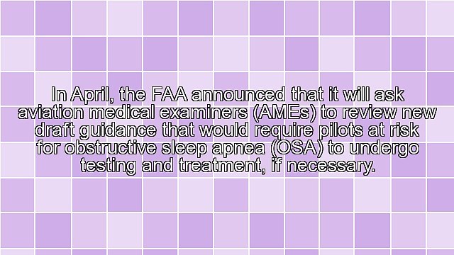 FAA Revises Sleep Apnea Guidance