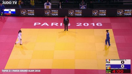 PGS2016 2ème tour -63kg : AGBEGNENOU (FRA) vs. SALLES LOPEZ (AND)