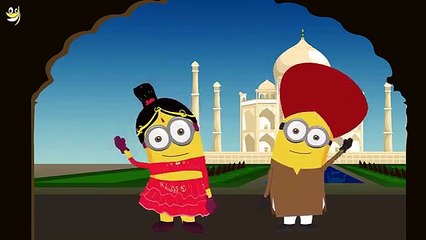 Minions Indian Dance at Taj Mahal ~ Funny Cartoon [[HD]]