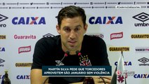 Martín Silva pede que torcedores do Vasco aproveitem São Januário sem violência
